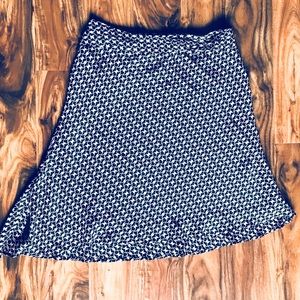 Black and white asymmetrical skirt